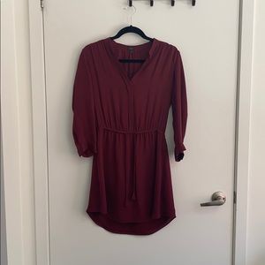 Burgundy Babaton drawstring dress